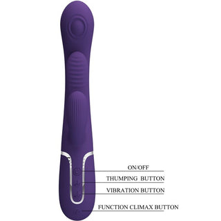 PRETTY LOVE - SHANIA TRIPLE RABBIT VIBRATOR MULTIFUNKTIONS-LILA