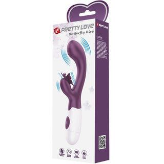 PRETTY LOVE - BUTTERFLY KISS RABBIT VIBRATOR & G-SPOT STIMULATOR LILA