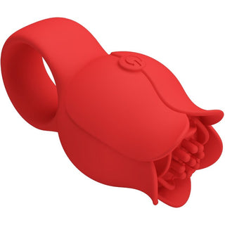 PRETTY LOVE - JAE ROSE FÖRMIGER FINGERVIBRATOR 10 VIBRATIONEN ROT