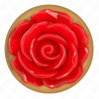 KINK - ROSA GOLDENER ANALSTECKER MIT ROTER ROSE M