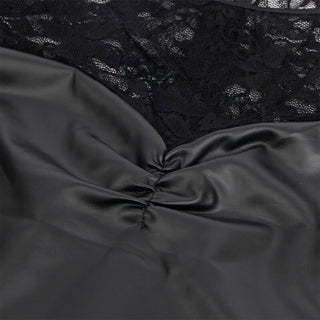 SUBBLIME - 955595 LANGARMKLEID MIT SCHWARZER SPITZE S/M