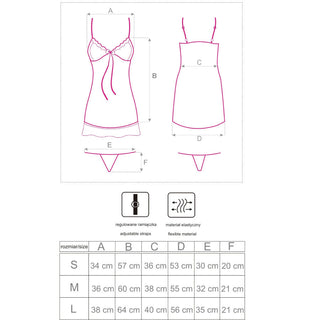 LIVCO CORSETTI FASHION - LUISE 1710 BABYDOLL + TANGA SCHWARZ S