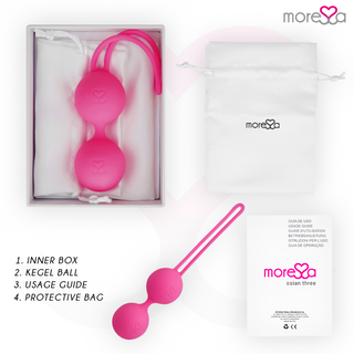 MORESSA - KUGEL-SET OSIAN DREI PREMIUM SILIKON ROSA