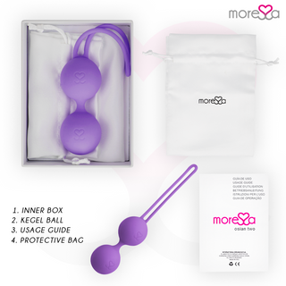 MORESSA - KUGEL-SET OSIAN TWO PREMIUM LILA SILIKON