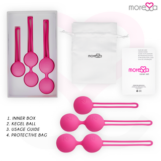 MORESSA - OSIAN KUGEL-SET PREMIUM SILIKON ROSA