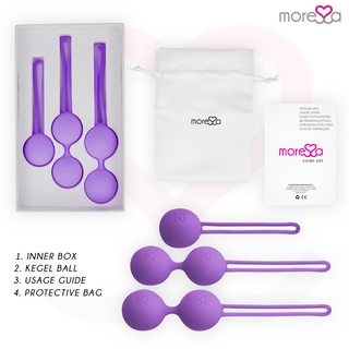 MORESSA - OSIAN KUGEL-SET PREMIUM LILA SILIKON