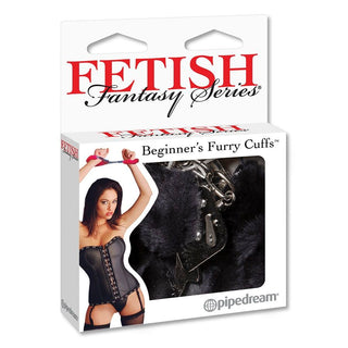 FETISH FANTASY SERIES - SCHWARZE PLÜSCH-HANDSCHELLEN